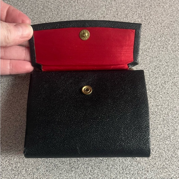 Vintage Black English Morocco Leather Change/Coin Wallet - Picture 3 of 13